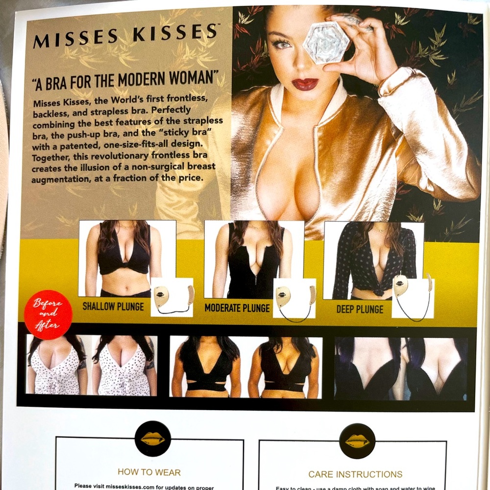 Misses Kisses Frontless, Backless, Strapless Bra!